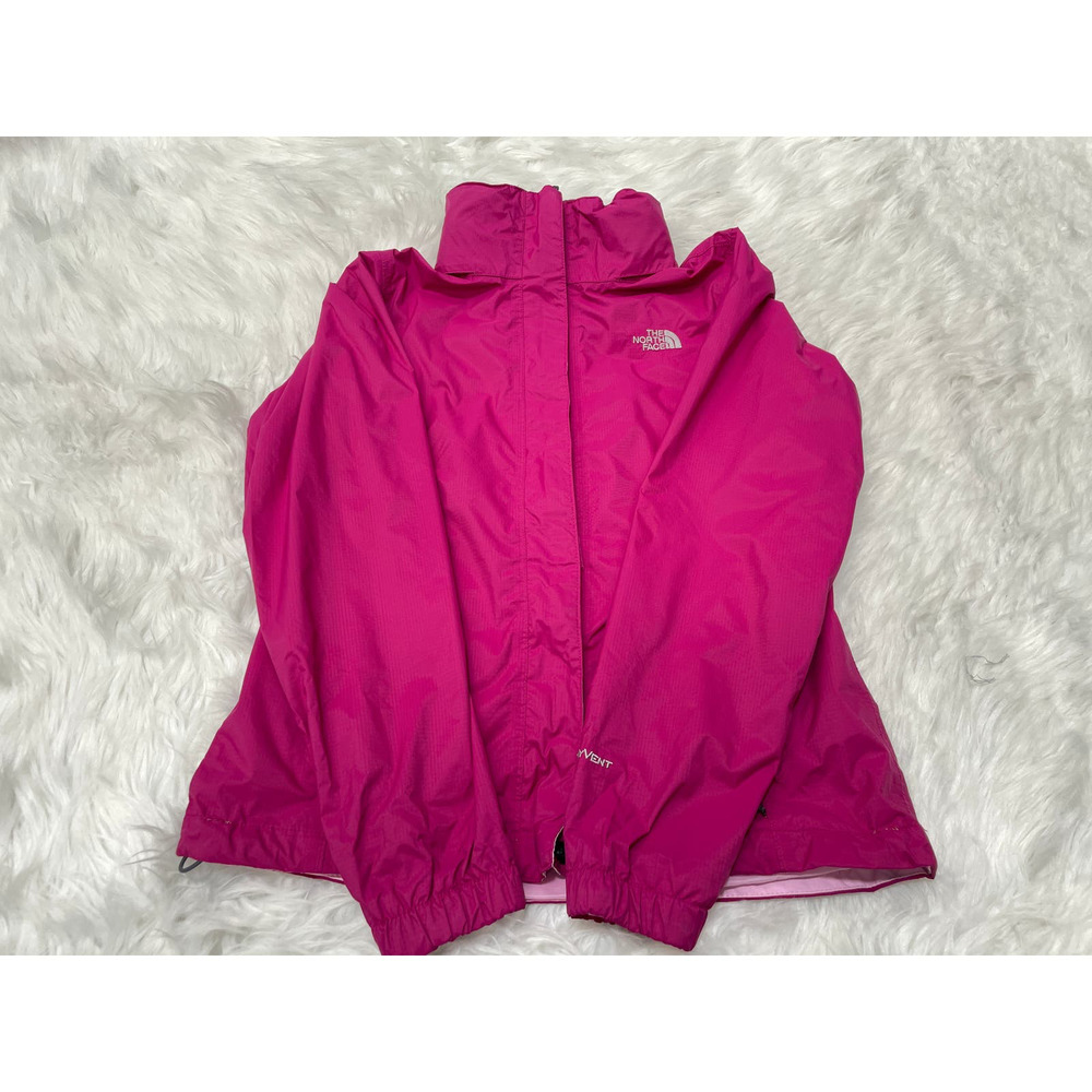 The North Face Resolve Rain Jacket Waterproof Hyvent Hooded Sz Small Pink